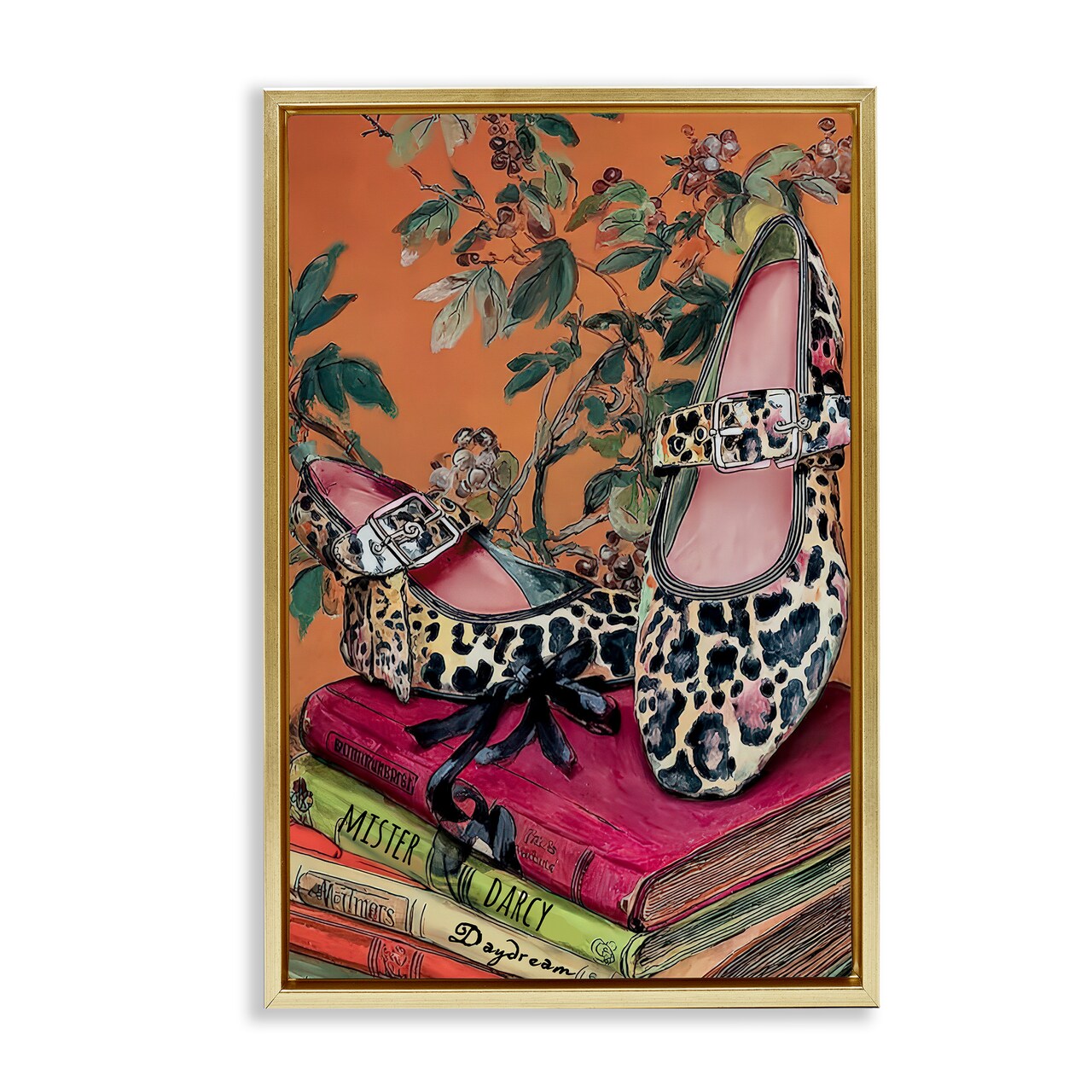 Stupell Industries On My Feet Shoes & Books Floating Frame, design by Annabelle Hall